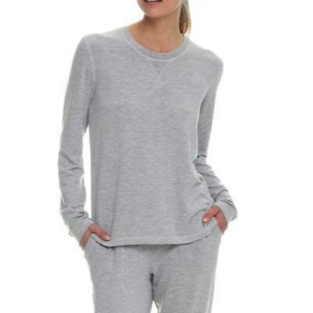 Papinelle Australia Sleep Top S Long Sleeve Soft Brushed Viscose Gray EUC B86